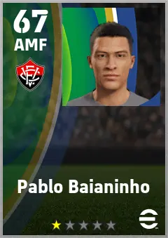 Pablo Baianinho eFootball 2026 player card — 67 OVR AMF