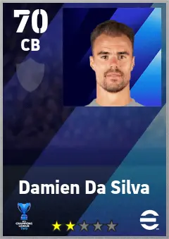 Damien Da Silva eFootball 2026 player card — 70 OVR CB