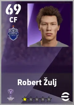 Robert Zulj eFootball 2026 player card — 69 OVR CF