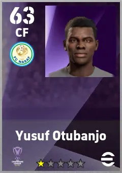 Yusuf Otubanjo eFootball 2026 player card — 63 OVR CF