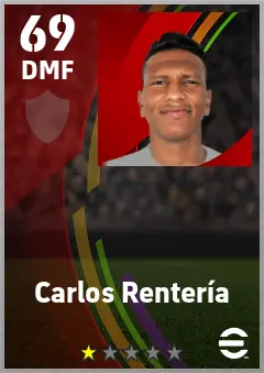 Carlos Renteria eFootball 2026 player card — 69 OVR DMF