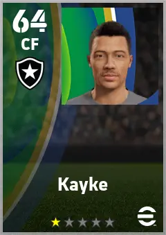 Kayke eFootball 2026 player card — 64 OVR CF