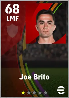 Joe Brito eFootball 2026 player card — 68 OVR LMF
