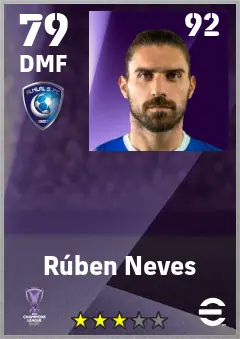 Ruben Neves eFootball 2026 player card — 79 OVR DMF