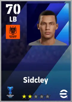 Sidcley eFootball 2026 player card — 70 OVR LB