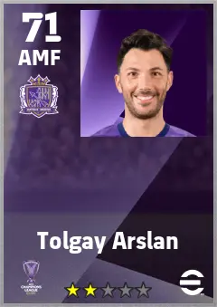 Tolgay Arslan eFootball 2026 player card — 71 OVR AMF