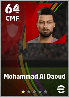 Mohammad Al Daoud eFootball 2026 player card — 64 OVR CMF