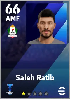 Saleh Ratib eFootball 2026 player card — 66 OVR AMF