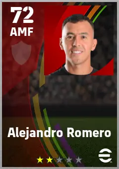 Alejandro Romero eFootball 2026 player card — 72 OVR AMF