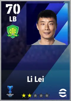 Li Lei eFootball 2026 player card — 70 OVR LB