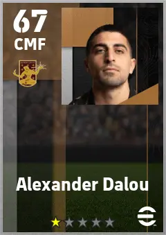 Alexander Dalou eFootball 2026 player card — 67 OVR CMF