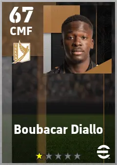 Boubacar Diallo eFootball 2026 player card — 67 OVR CMF