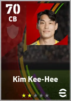 Kim Kee-Hee eFootball 2026 player card — 70 OVR CB