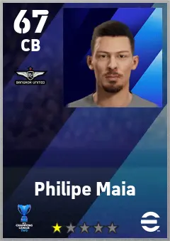 Philipe Maia eFootball 2026 player card — 67 OVR CB