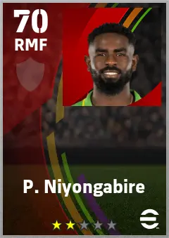 P. Niyongabire eFootball 2026 player card — 70 OVR RMF