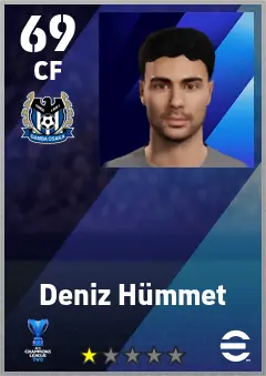 Deniz Hummet eFootball 2026 player card — 69 OVR CF