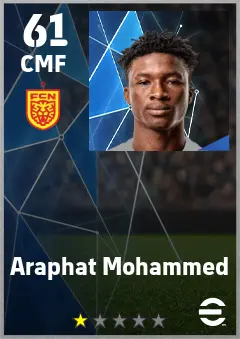 Araphat Mohammed eFootball 2026 player card — 61 OVR CMF