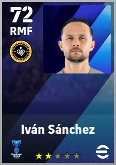 Ivan Sanchez eFootball 2026 player card — 72 OVR RMF