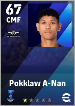 Pokklaw A-Nan eFootball 2026 player card — 67 OVR CMF