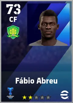 Fabio Abreu eFootball 2026 player card — 73 OVR CF