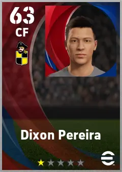 Dixon Pereira eFootball 2026 player card — 63 OVR CF