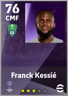 Franck Kessie eFootball 2026 player card — 76 OVR CMF