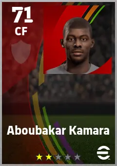 Aboubakar Kamara eFootball 2026 player card — 71 OVR CF