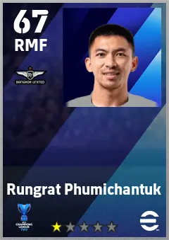 Rungrat Phumichantuk eFootball 2026 player card — 67 OVR RMF