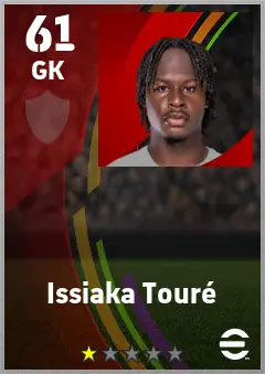Issiaka Toure eFootball 2026 player card — 61 OVR GK