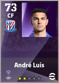 Andre Luis eFootball 2026 player card — 73 OVR CF