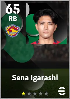 Sena Igarashi eFootball 2026 player card — 65 OVR RB