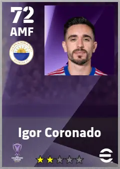 Igor Coronado eFootball 2026 player card — 72 OVR AMF