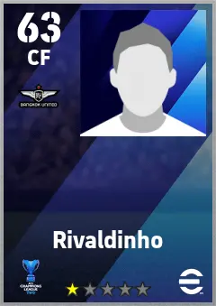 Rivaldinho eFootball 2026 player card — 63 OVR CF