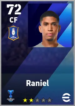 Raniel eFootball 2026 player card — 72 OVR CF