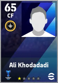 Ali Khodadadi eFootball 2026 player card — 65 OVR CF
