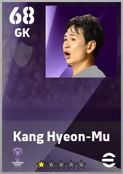 Kang Hyeon-Mu eFootball 2026 player card — 68 OVR GK