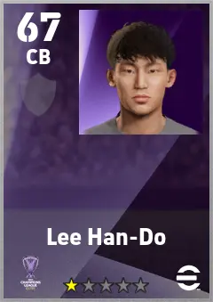 Lee Han-Do eFootball 2026 player card — 67 OVR CB