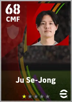 Ju Se-Jong eFootball 2026 player card — 68 OVR CMF