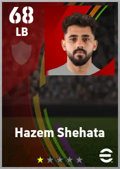 Hazem Shehata eFootball 2026 player card — 68 OVR LB