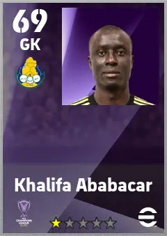 Khalifa Ababacar eFootball 2026 player card — 69 OVR GK