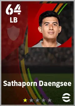 Sathaporn Daengsee eFootball 2026 player card — 64 OVR LB