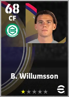 B. Willumsson eFootball 2026 player card — 68 OVR CF