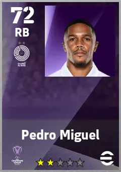 Pedro Miguel eFootball 2026 player card — 72 OVR RB