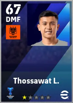 Thossawat L. eFootball 2026 player card — 67 OVR DMF
