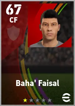 Baha  Faisal eFootball 2026 player card — 67 OVR CF