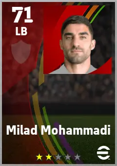 Milad Mohammadi eFootball 2026 player card — 71 OVR LB