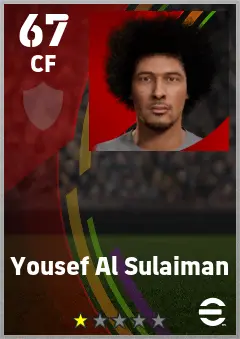 Yousef Al Sulaiman eFootball 2026 player card — 67 OVR CF