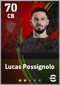 Lucas Possignolo eFootball 2026 player card — 70 OVR CB