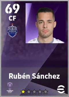 Ruben Sanchez eFootball 2026 player card — 69 OVR CF