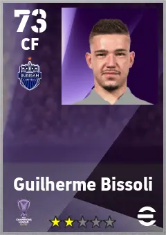 Guilherme Bissoli eFootball 2026 player card — 73 OVR CF